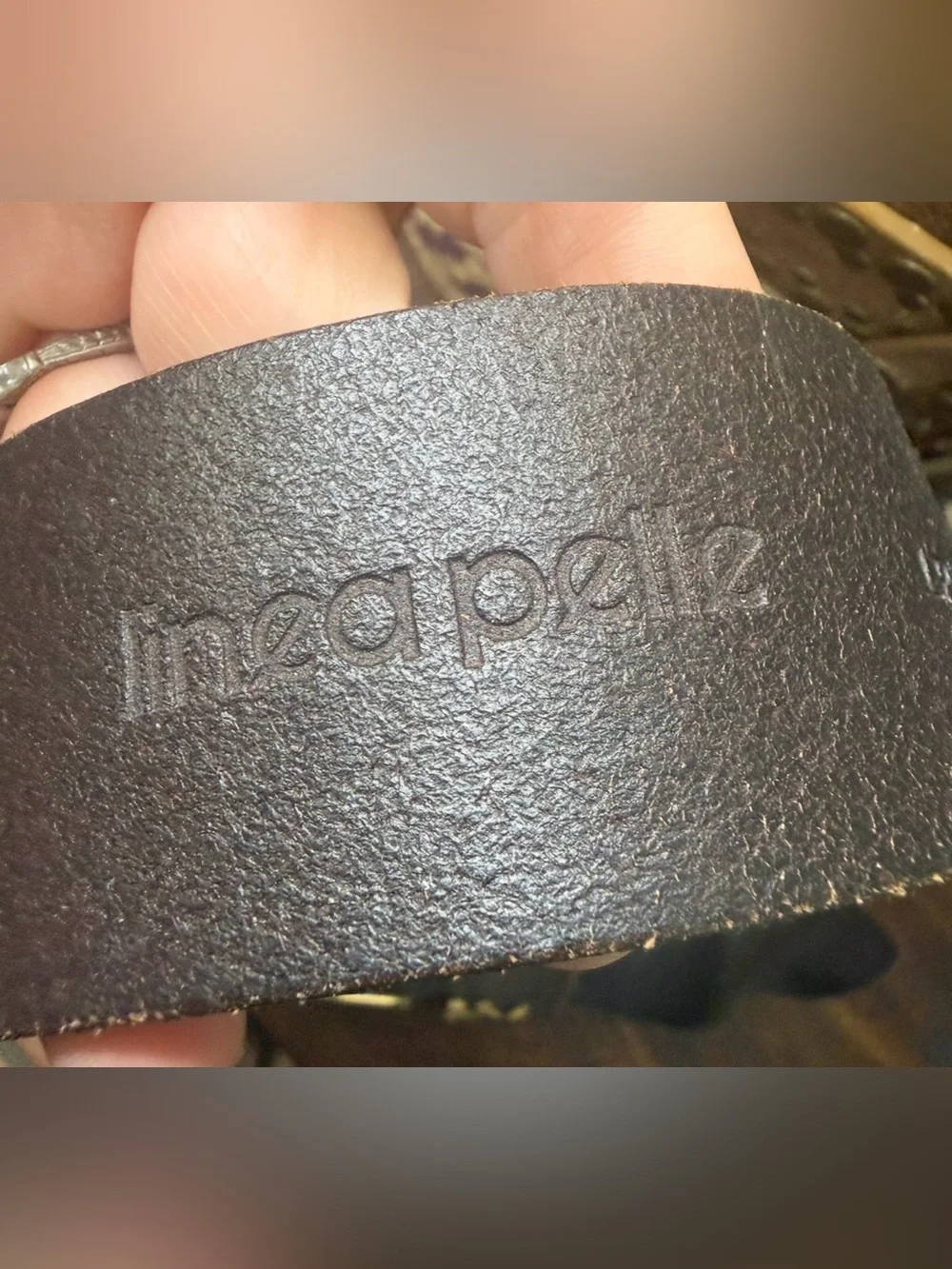Linda pelle Brown Leather Men’s Belt with Leopard buckle